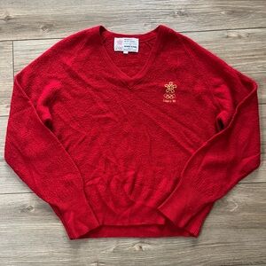 Vintage Red Calgary ‘88 Olympic Knit Sweater